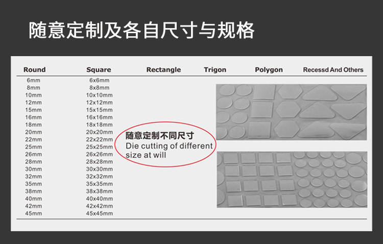 < Customizable > Transparent anti-collision rubber particles, sound-absorbing anti-collision particles, wear-resistant and anti-slip foot pads. Packaging is customizable pic 10