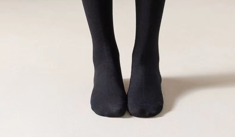 Sock stall, one-piece consignment delivery, color-blocking calf socks for women, spring and autumn style, black and gray patchwork, Japanese-style long thigh-high socks, half-leg slightly pressed black calf socks, one-piece consignment delivery pic 31