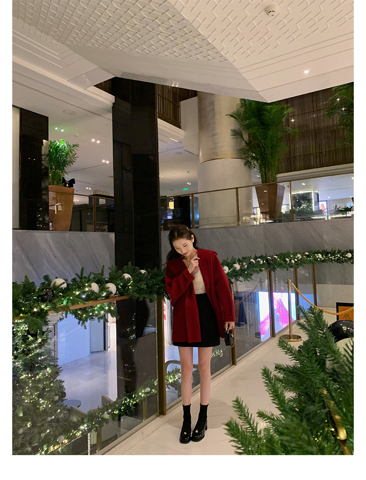 葡萄妈精致山茶花方圆头高跟鞋粗跟增高一脚蹬乐福鞋女鞋2024新款详情31