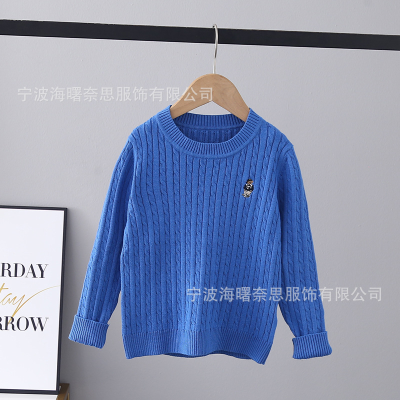 In stock: 2022 autumn and winter new Korean version for boys and girls, British college style woolen sweaters, knitted knitted knitted pullover sweaters pic 5