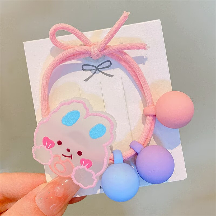 Korean-style hair ties, heart-shaped hair ties, student cartoon headwear, hair tie rubber bands, hair accessories, one-yuan and two-yuan hair bands, accessories pic 4