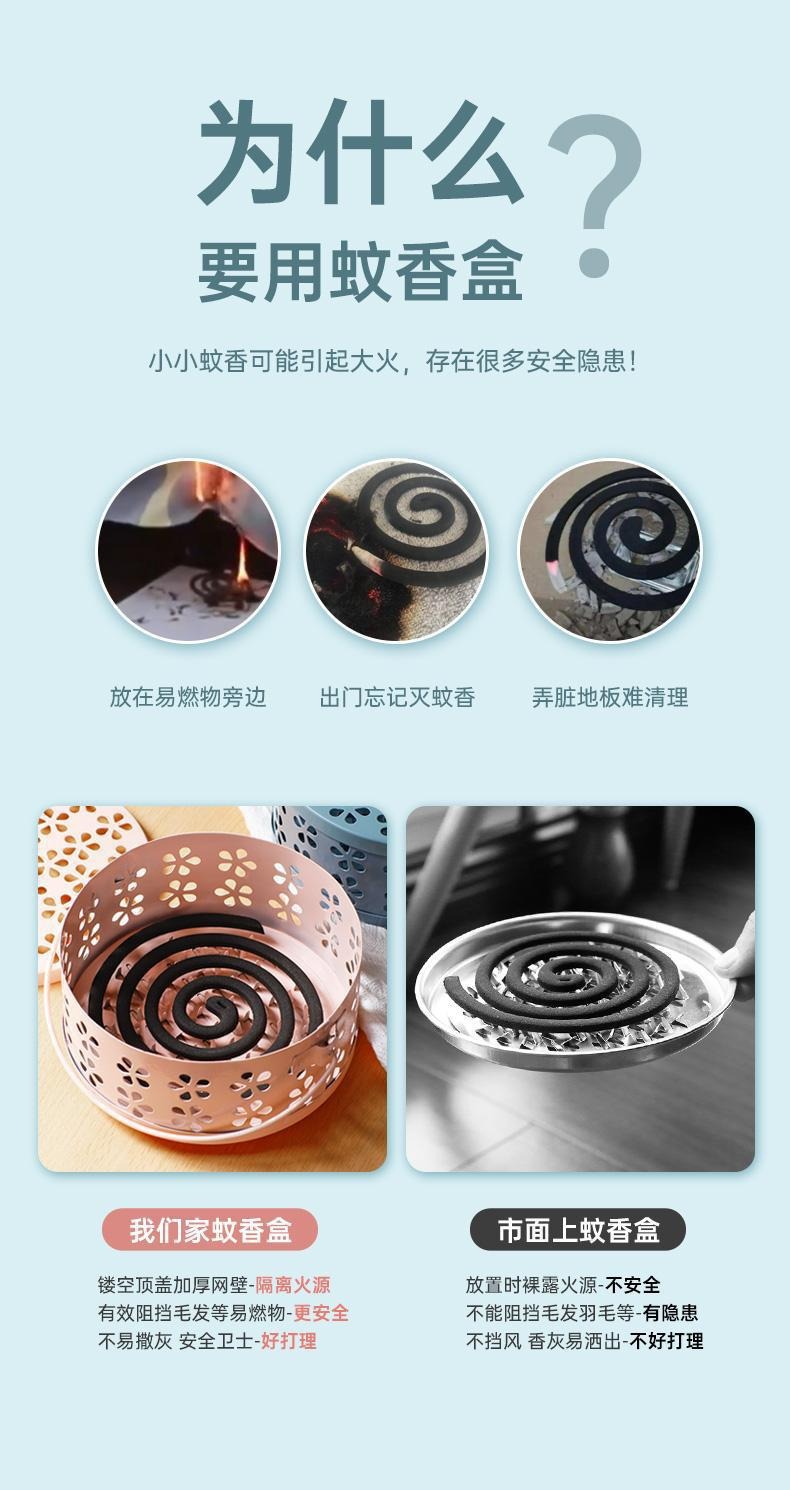 Wholesale of mosquito incense boxes, creative mosquito incense burners, mosquito incense stands, ironwork fireproof covers, household indoor aroma diffusers, mosquito incense trays pic 5