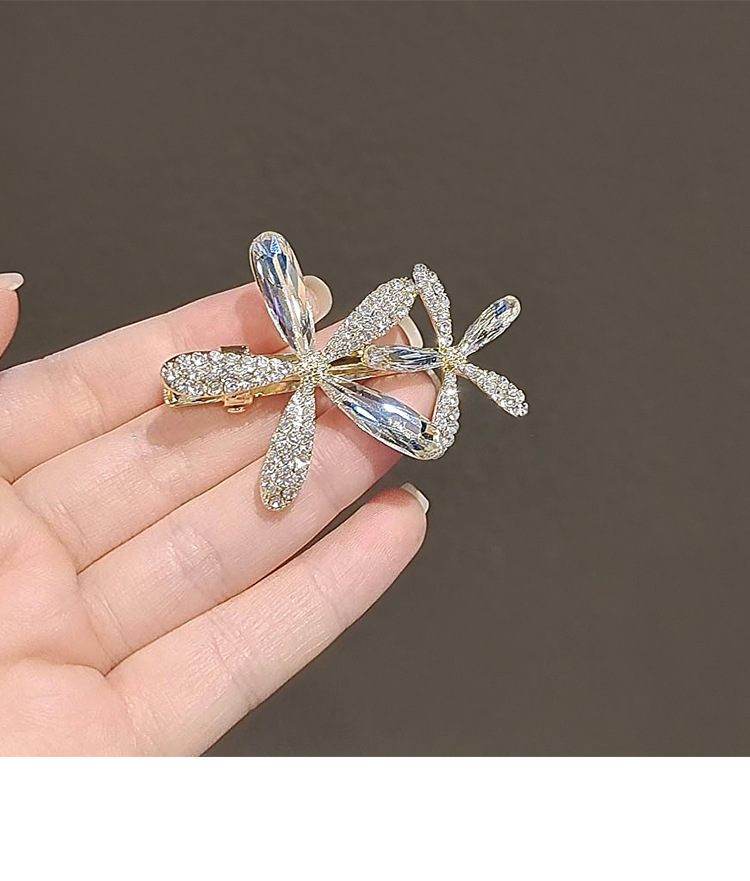 Summer fresh and delicate flower duckbill clip, cute girl crystal bangs hair clip, side hair accessory clip headwear pic 8