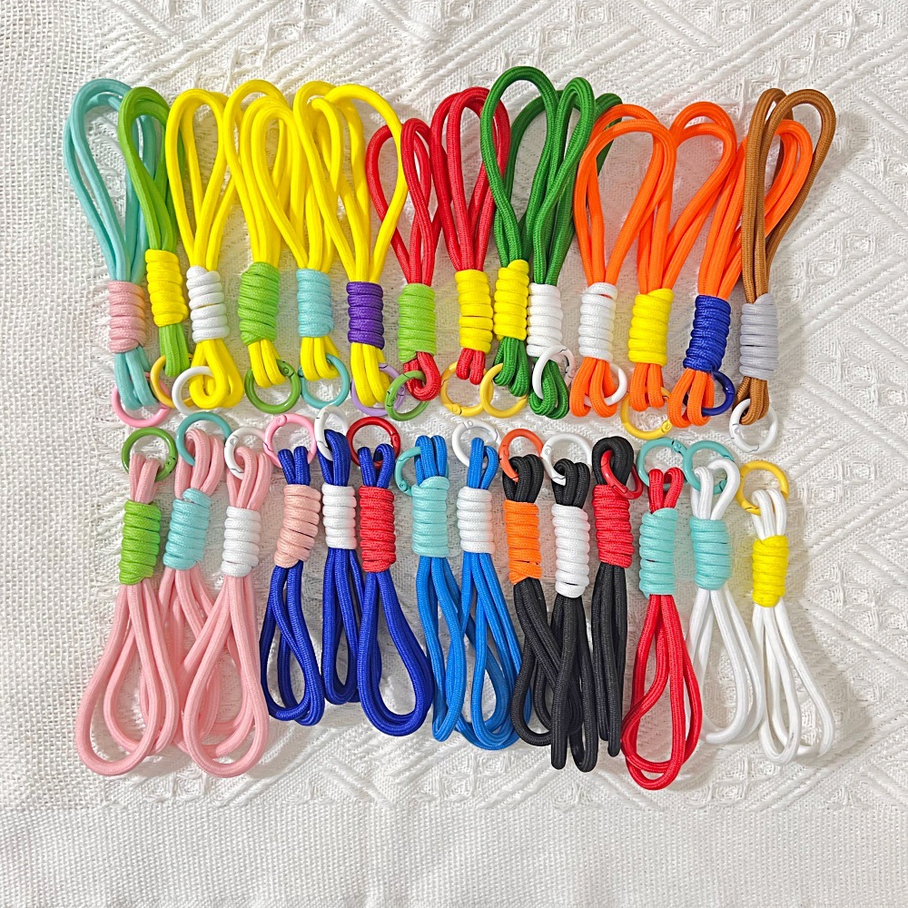 手机挂绳多巴胺色手腕带彩色编织手绳汽车钥匙手机壳防丢短绳挂件详情10