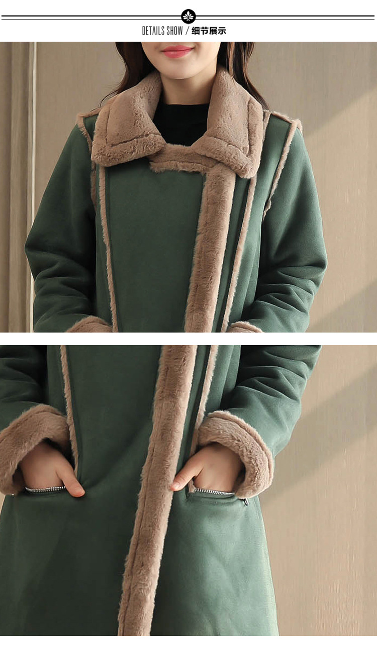 New mid-length cotton-padded jackets for women in winter, with thickened cotton-padded clothes made of deerskin, lambskin and fleece pic 21