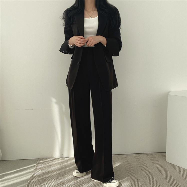卡其色西装外套女2023新款春秋季韩版小西服套装女士休闲气质上衣详情12