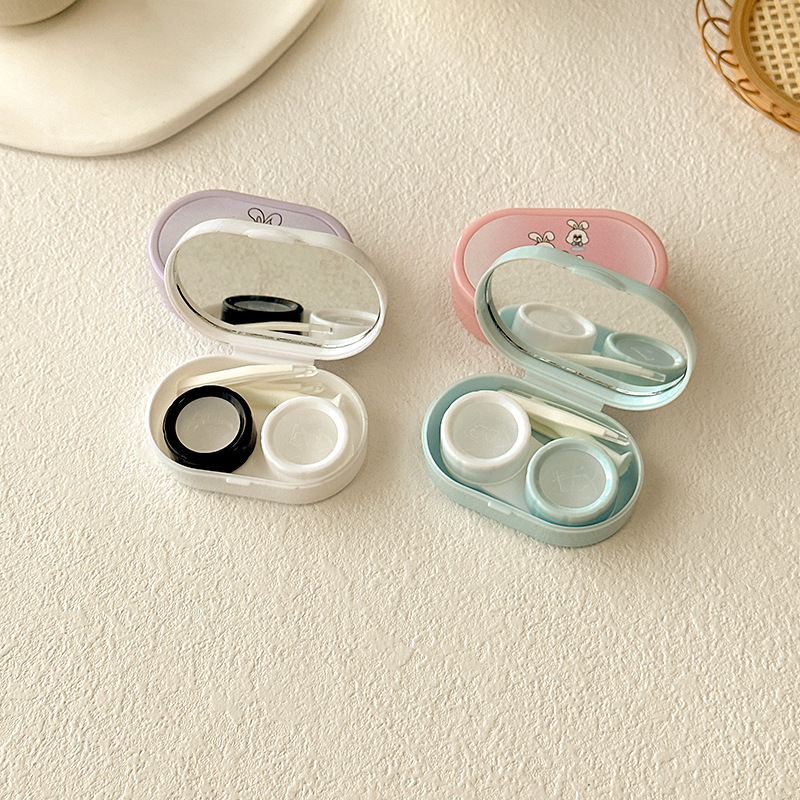 Cartoon Rabbit contact lens case, cute, portable, small and simple beauty contact box and care box JH884, exclusively for foreign trade pic 7