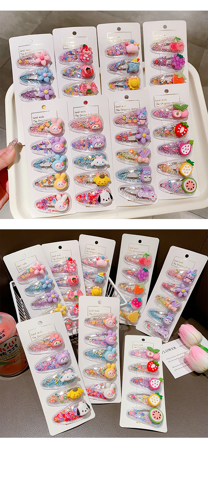 儿童发夹女童头饰侧边刘海夹小孩宝宝流沙夹子公主可爱碎发卡bb夹详情12