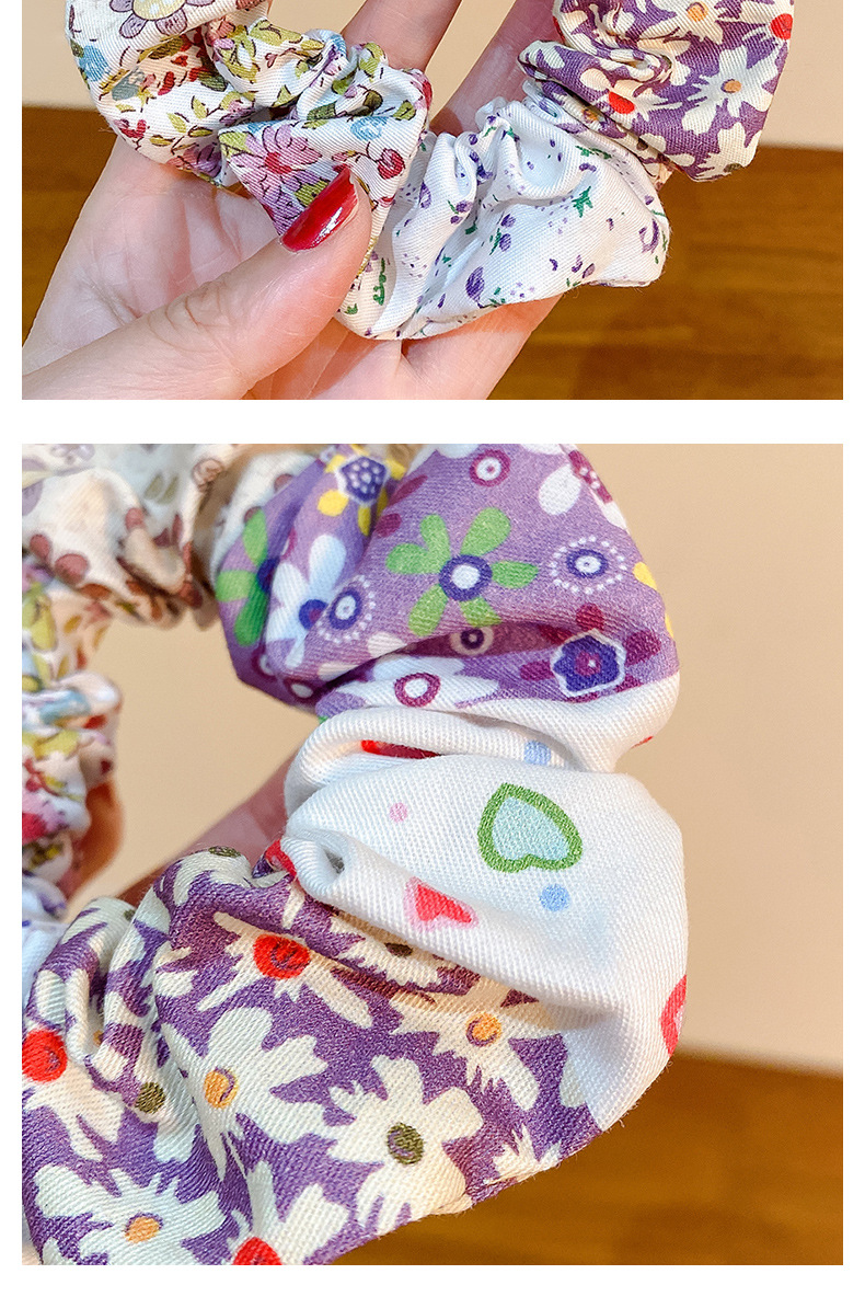 2023春季碎花发圈田园风格纹大肠发圈发饰女再生可回收布料RPETG详情8