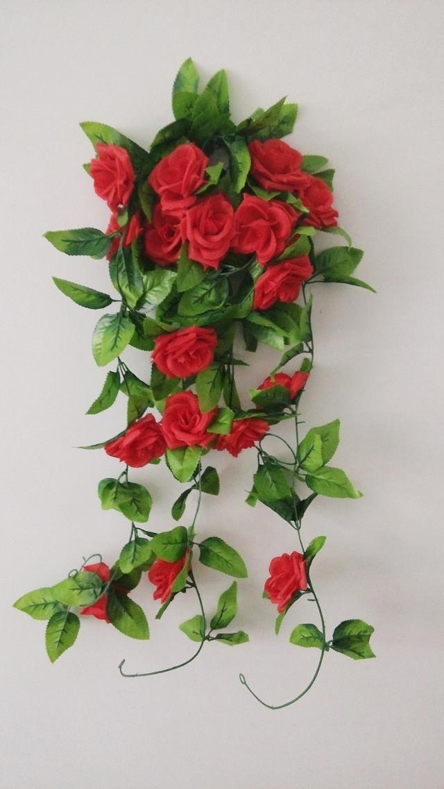 High-end artificial flowers, artificial roses, Korean rose artificial flowers, decorative vines, wedding decoration artificial rose vines pic 11