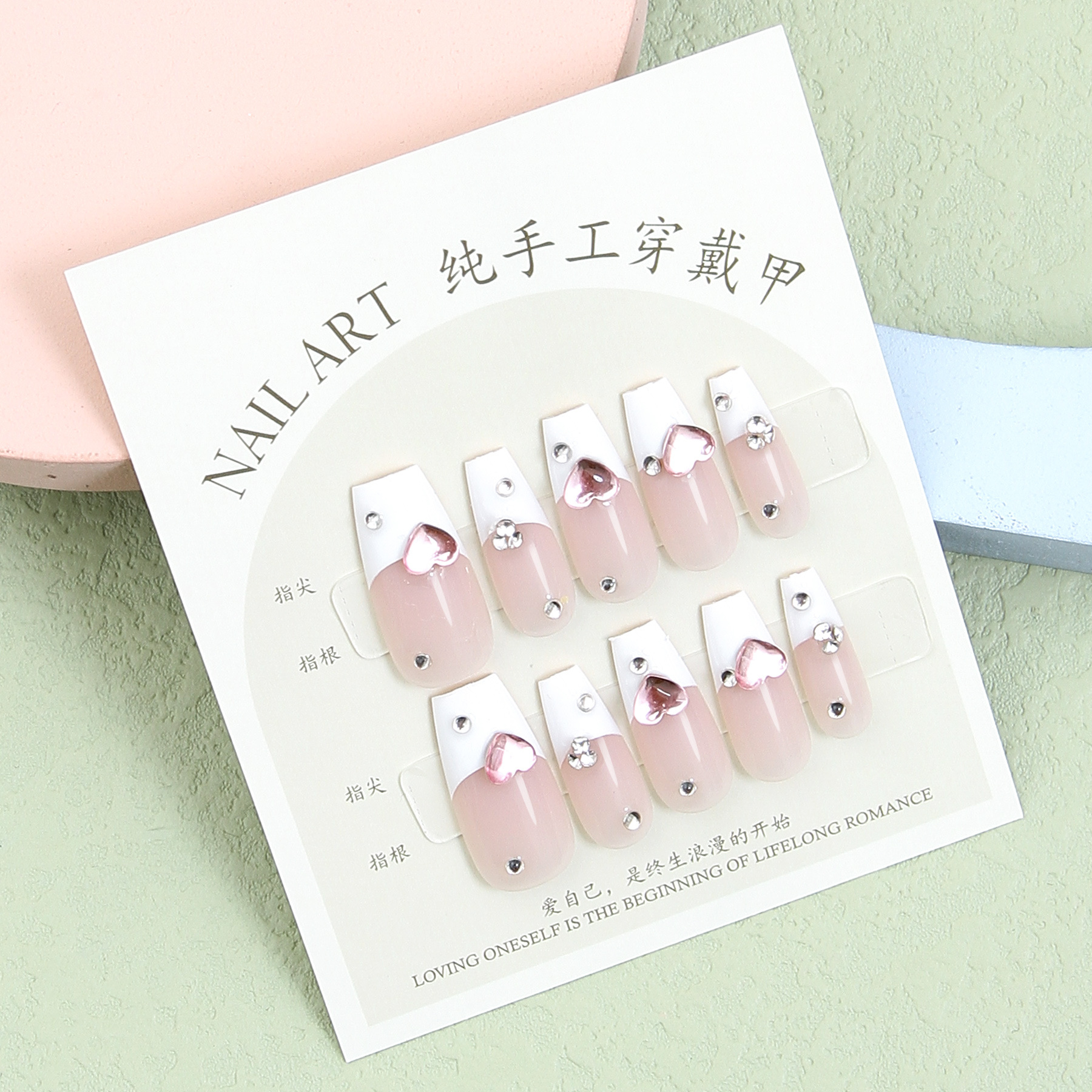 手工穿戴甲长梯款合集新款美甲贴片假指甲美甲工厂现货手工甲批发详情13