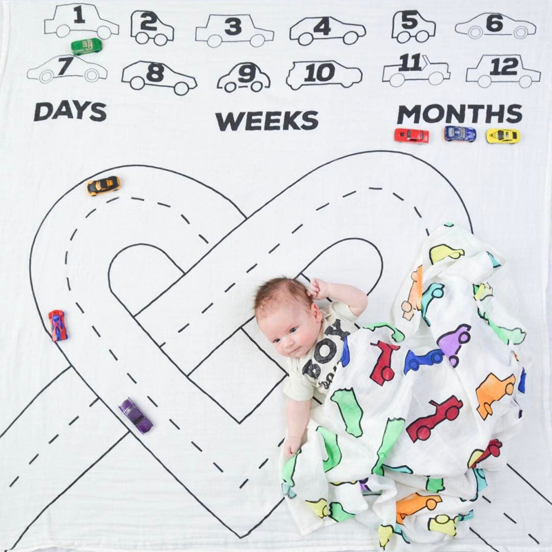 Baby milestone month photography background cloth, baby creative digital photography blanket background cloth, photography props pic 17
