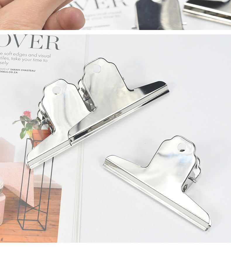 Weibo Office Stationery Wholesale 10cm document, ticket holder, planner, loose-leaf, Yamagata Iron Metal ticket holder pic 9