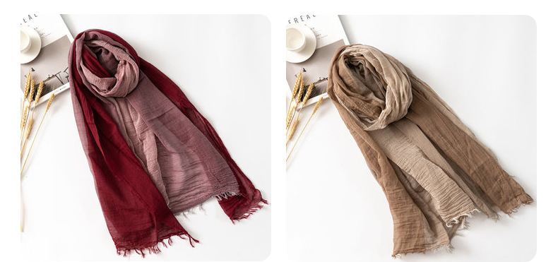 秋冬简约纯棉围巾男士棉麻高级感文艺ing风沙漠披肩跨境批发详情15