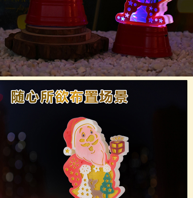 跨境圣诞节LED发光圣诞老人装饰品圣诞灯光装饰品圣诞树爆款挂件详情2