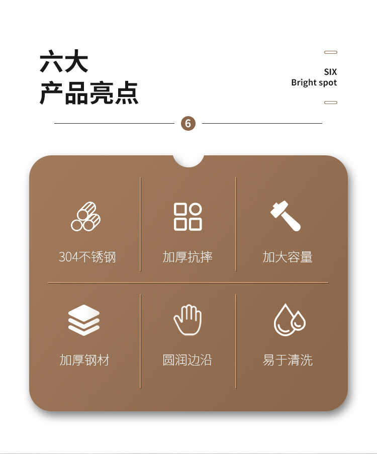 不锈钢盆加厚加深不锈钢汤盆不锈钢调料缸打蛋盆和面洗菜盆详情2