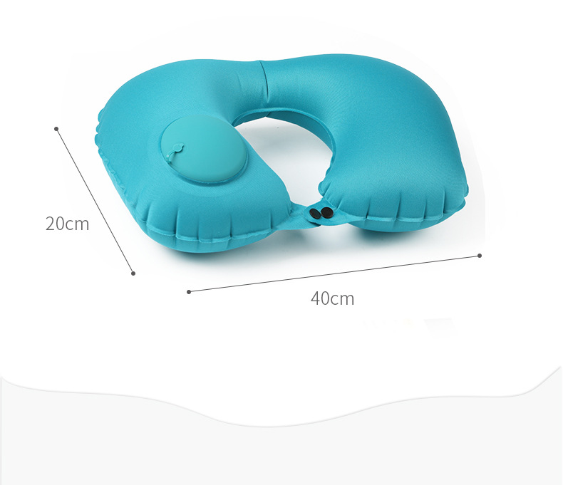 Inflatable travel portable neck pillow, compression inflatable U-shaped pillow, travel three treasures neck pillow, can be stored as an airplane pillow pic 19