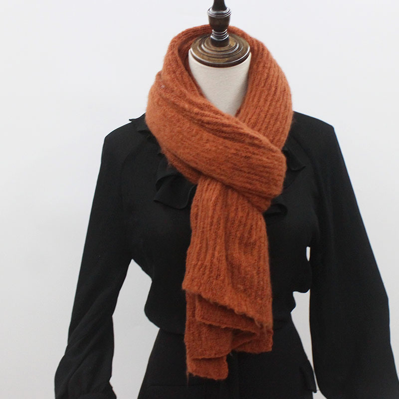 韩版ins风针织围巾拉毛围巾时尚简约韩系围脖详情7