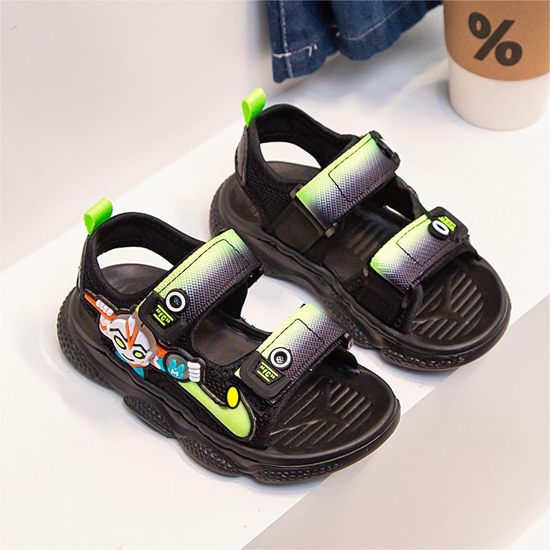 儿童沙滩凉鞋2024新款手工上线防滑耐磨时尚舒适软皮凉鞋宝宝凉鞋详情7