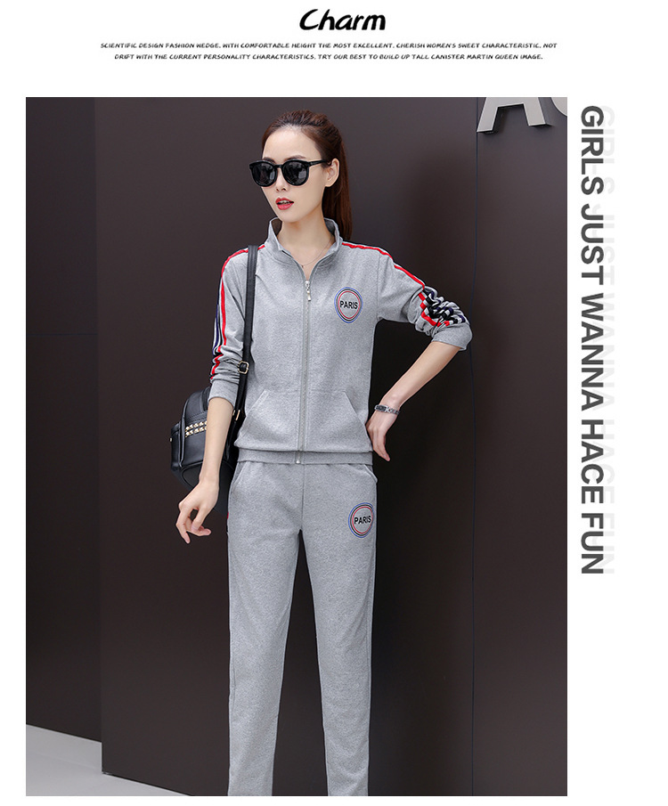 Two-piece sportswear set for women, 2020 new Korean spring style, fashionable long-sleeved sweatshirt for women, sportswear for spring and autumn pic 18