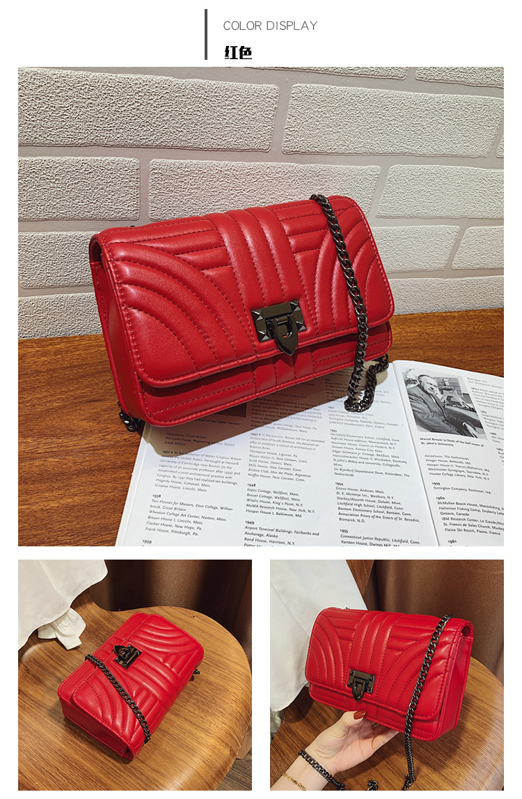 复古小方包2021年新款链条包极简风翻盖斜挎单肩小包包批发包包详情14