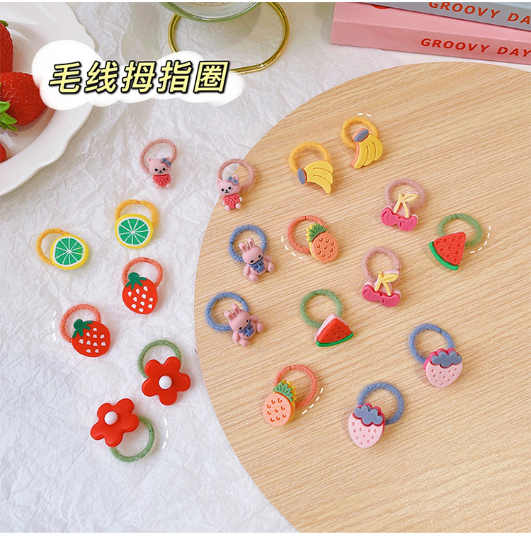 辰缘饰品卡通儿童发绳10件套新款网红可爱扎头发绳儿童发圈皮套橡皮筋发饰配饰配饰详情20
