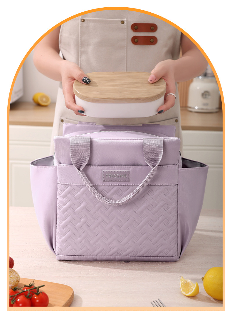 New croissant hand-held square ice pack, office worker lunch box pack, student lunch box pack, large-capacity insulated meal pack pic 10