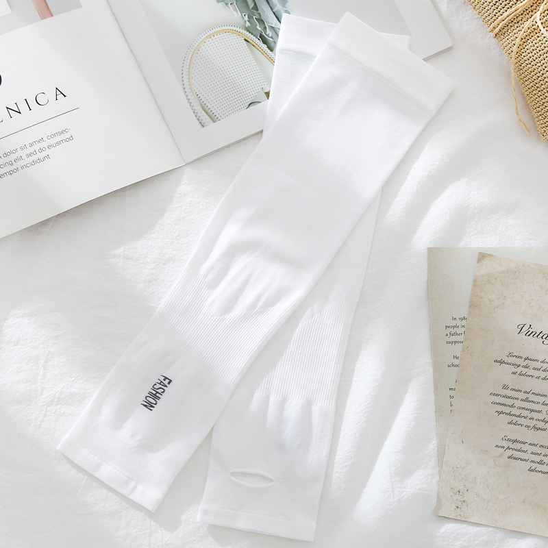 Wholesale and consignment of upgraded summer ice silk sleeve sun protection arm covers for both men and women, extended arm covers for driving and cycling pic 26