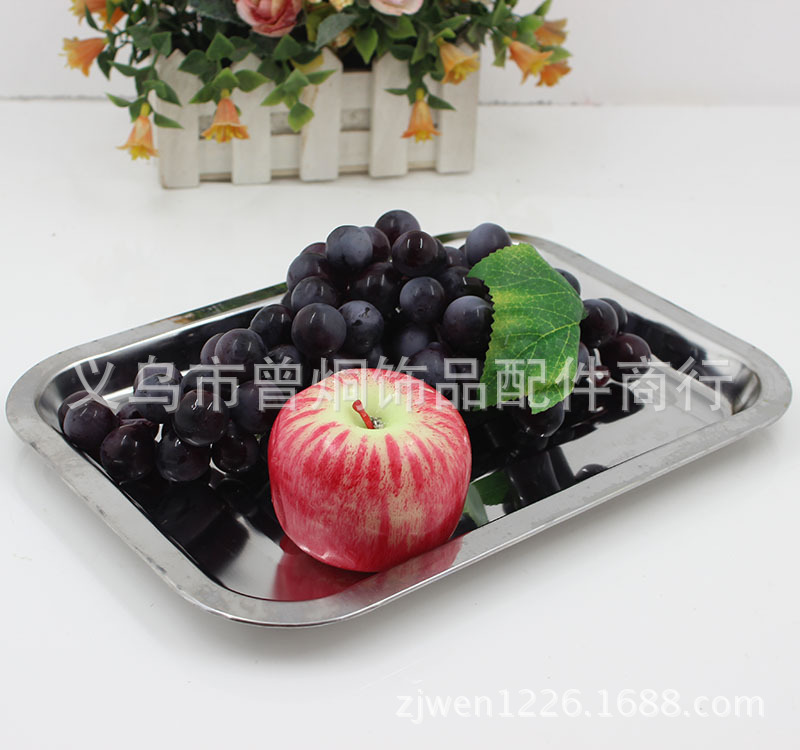 Stainless steel fruit plates, long plates, daily necessities plates, barbecue plates, wholesale for two yuan pic 6
