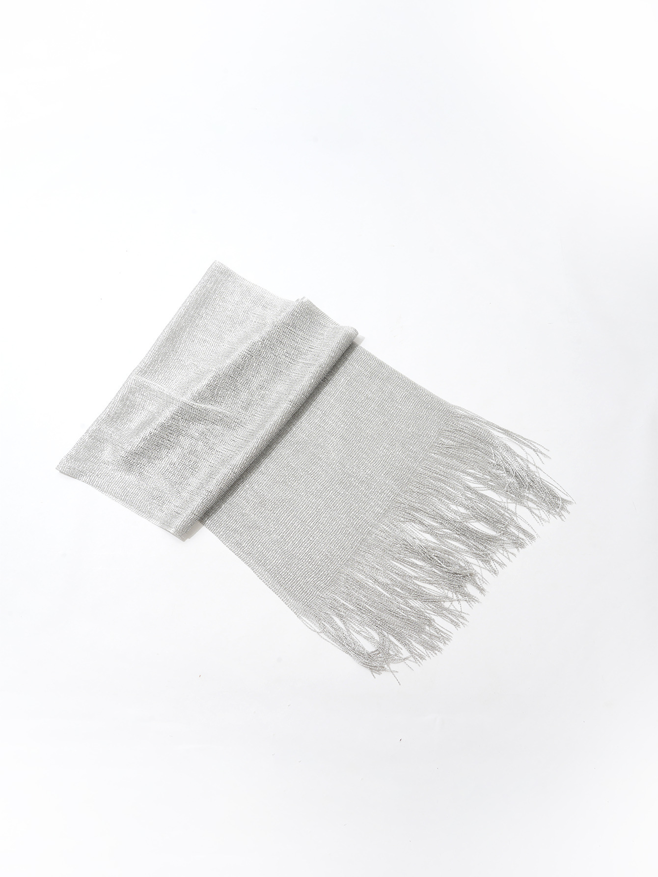 跨进专供 欧美爆款金银丝长流苏平板巾舞会婚礼派对晚礼服披肩女详情14