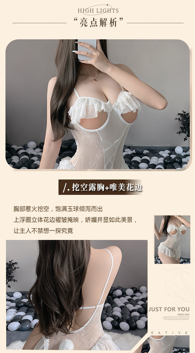情趣内衣紧身诱惑性感兔女郎开裆透视免脱制服套详情7