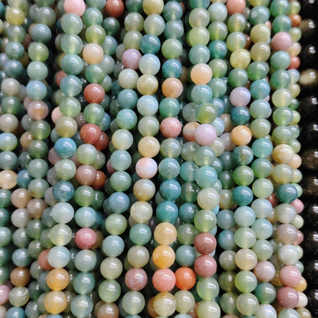 天然石圆珠 杂石野石散珠DIY饰品配件手串手工串珠材料半成品现货详情51