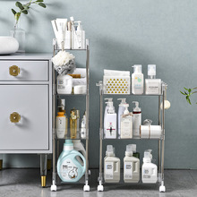 落地家用置物架厨房小推车多层窄缝移动收纳架批发轻奢储物架子详情1