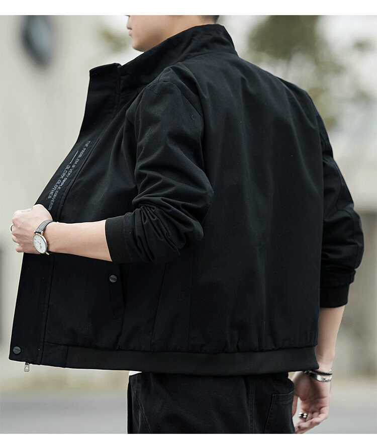 Spring and Autumn Men's quality cotton jacket jacket, new Korean-style top for young and middle-aged people, casual and versatile work jacket pic 30