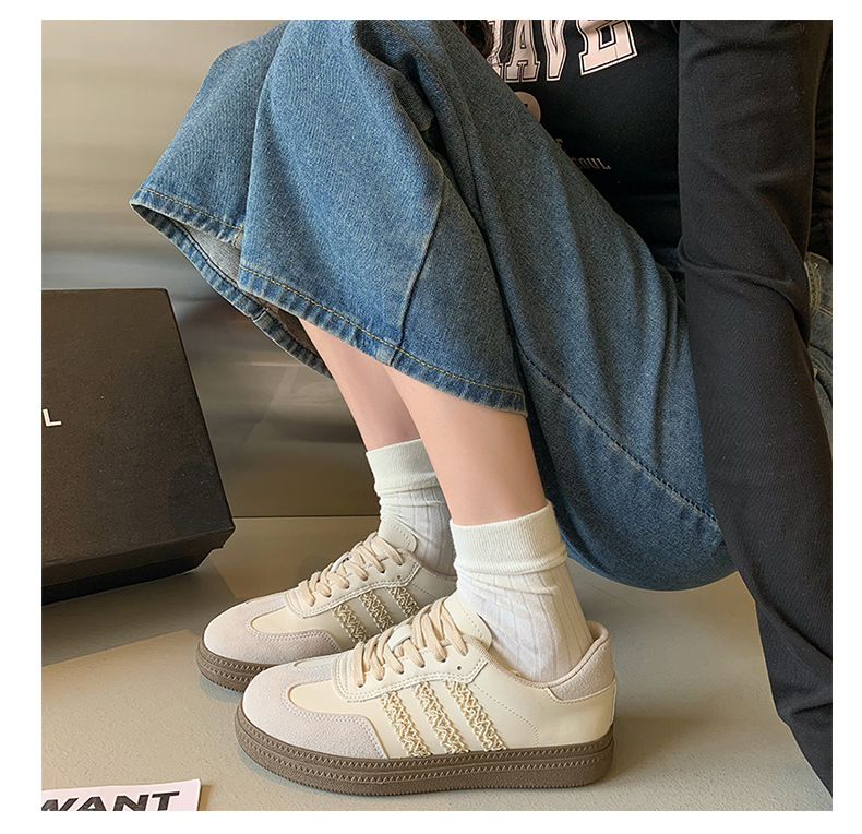 银色圆头德训鞋女款2024年秋季新款复古阿甘鞋软底轻便运动休闲鞋详情14