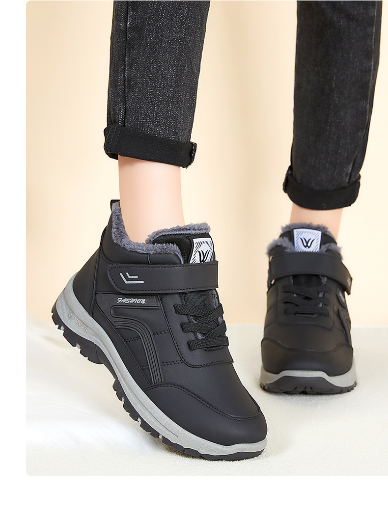 一件代发女士登山鞋雪地靴冬季新款棉鞋加绒加厚高帮老人鞋棉靴女详情16