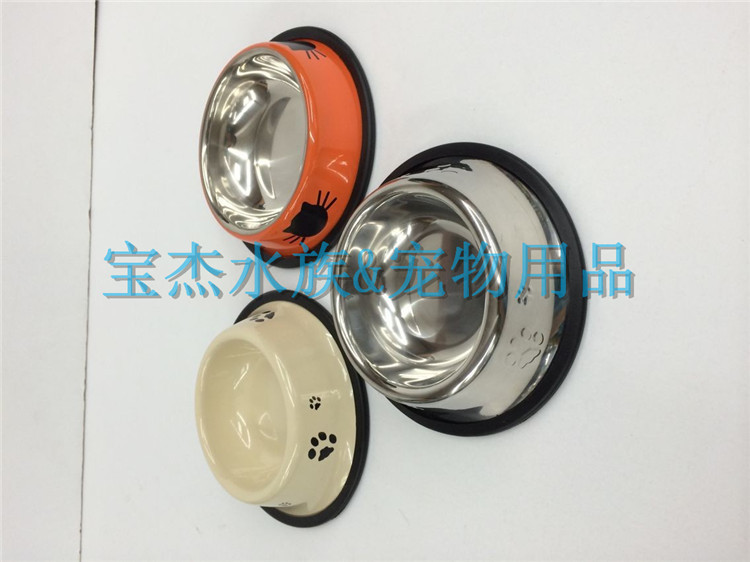 不锈钢狗碗 防滑耐磨烤漆宠物碗 多规格 宠物用品 厂家批发详情14