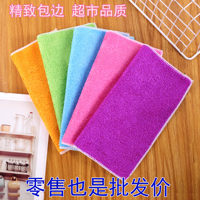 Fabricante al por mayor paño de lavavajillas de fibra de bambú perezoso limpieza doméstica toalla de lavavajillas absorbente baxter ropa de cocina pic 15