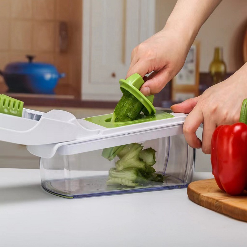 The new 18pc multi-functional vegetable slicer and shredder is selling well across borders and is available in stock pic 6