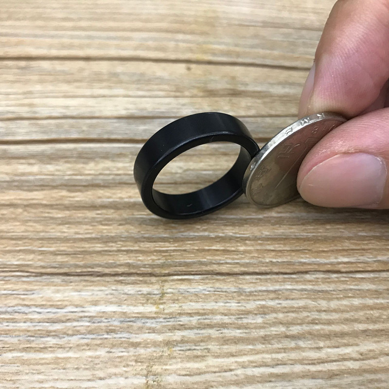 电镀环氧魔术磁铁戒指 黑色戒指磁钢 内孔19毫米魔术戒指圆环强磁详情2