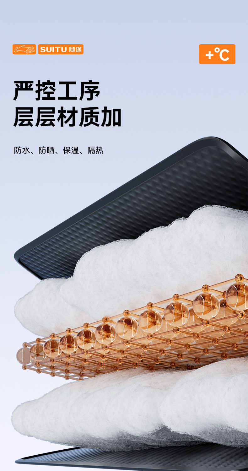 汽车雪挡车载遮阳板汽车遮阳挡夏季防晒太阳挡车用加厚雪罩车衣详情9