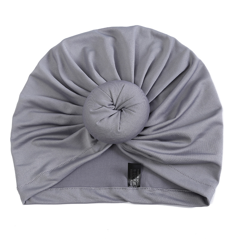 定制头巾帽加印logo运动时尚褶皱套头包头帽定做印度弹力头巾帽详情10