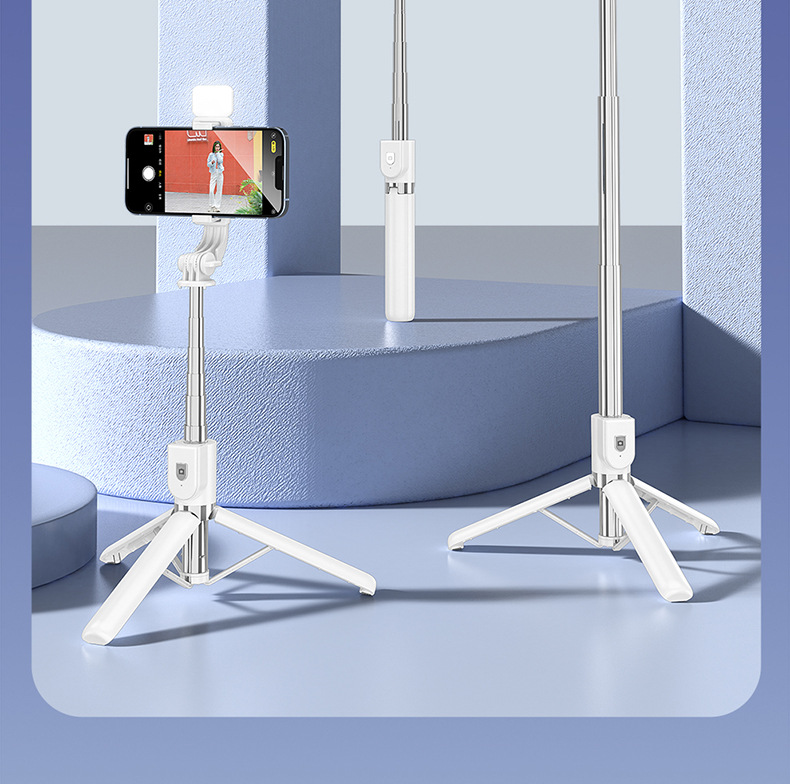 Mobile phone, selfie stick, Bluetooth, Douyin, live streaming, all-in-one retractable portable camera, photography stand, tripod, universal pic 28