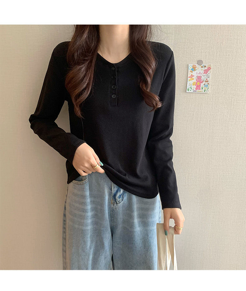 早秋长袖T恤女打底衫春秋内搭上衣小衫新款2022时尚休闲ins女装潮详情11