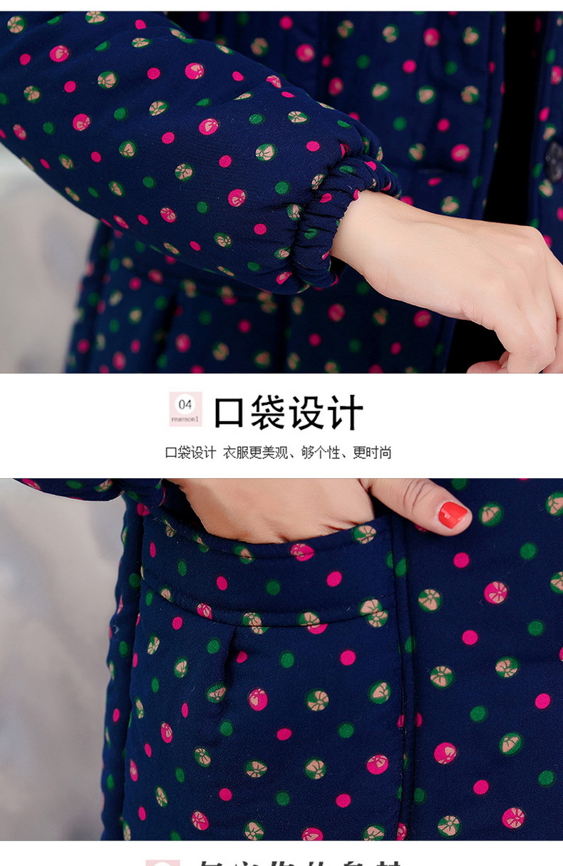 中老年女装冬装加绒加厚奶奶装短款棉衣50-70岁大码妈妈棉外套详情5