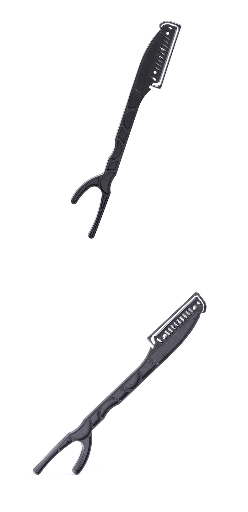 ALSHABAB吉派厂家直销直柄理发刀单层不锈钢刀片一次性理发刀带防护条安全便携详情7