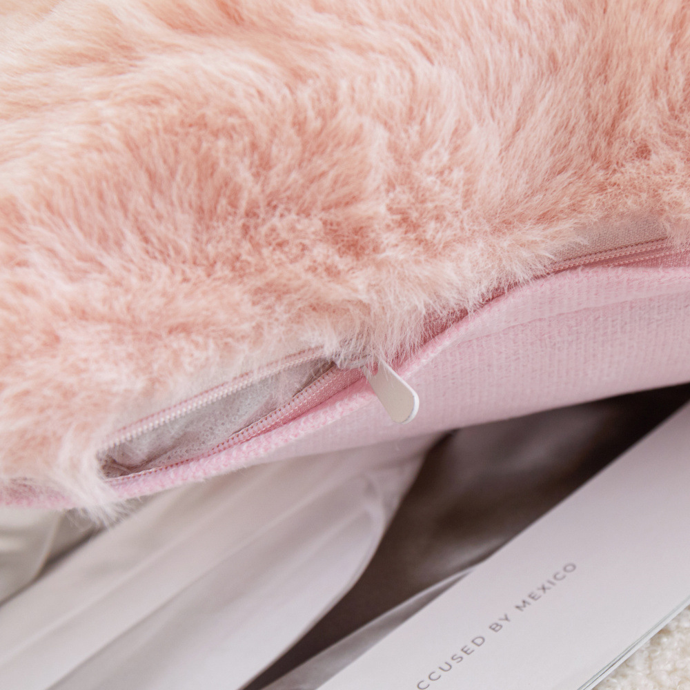 泡泡绒毛绒靠垫套居家沙发现代简约仿兔毛抱枕套卧室床头装饰抱枕详情28