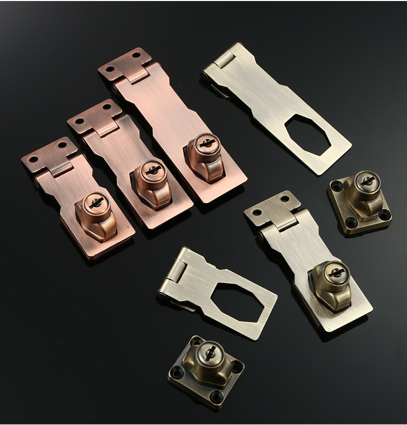 锁牌带锁办公室桌90度直角抽屉柜门衣柜冰柜锁橱柜锁老式搭扣详情15