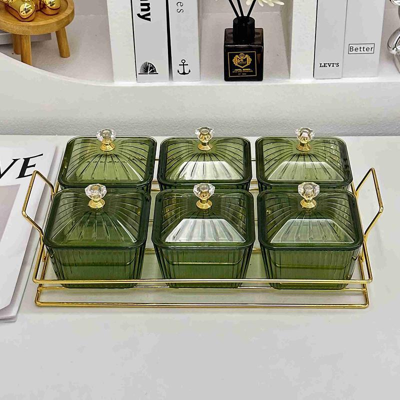 10 Fruit platters, home living room coffee table, tea, snacks, candies, pastries, nuts, divided snack plates, three-compartment dried fruit platters pic 4
