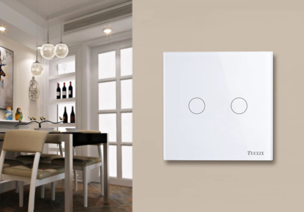 86-type 2-way single-control switch intelligent touch RF433 remote control switch pic 4